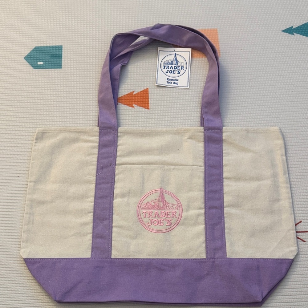 Trader Joe's Lavender large Tote bag limited edition 2026